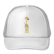 Happy Giraffe. Cartoon Trucker Hats