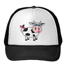 Happy Girl Cow Trucker Hat