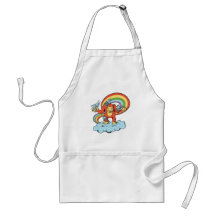 happy gorilla cartoon character vector apron