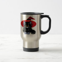 Happy Halloween Black Cat Coffee Mug