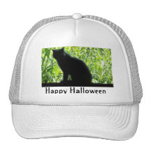 Happy Halloween Black Cat Hat