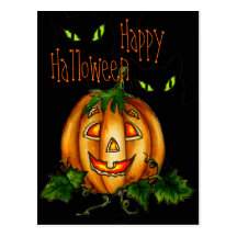 HAPPY HALLOWEEN by SHARON SHARPE Post Card