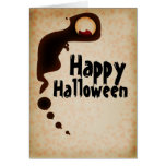 Happy Halloween dark creature greeting card cards