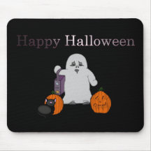 Happy Halloween Ghost Mouse Pad