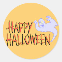 Happy Halloween Ghost Stickers
