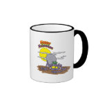 happy halloween ghoul rising from grave coffee mugs