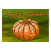 Happy Halloween Jack-O-Lantern Card