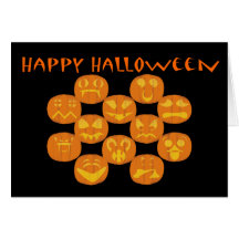 Happy Halloween Jackolanterns Card