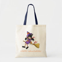 Happy Halloween Kid Witch Bag