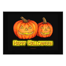 Happy Halloween Pumpkins Invitation