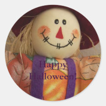 Happy Halloween Scarecrow Sticker
