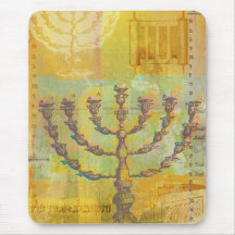 Happy Hanukkah Customisable GIfts and Tees Mouse Mats