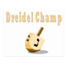 HAPPY HANUKKAH DREIDEL CHAMP GIFTS POSTCARD