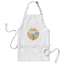 Happy Hanukkah Menorah Aprons