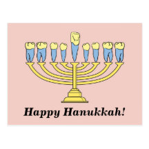 "Happy Hanukkah" Post Card