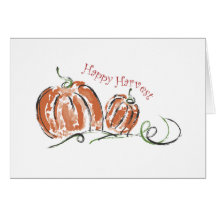 happy harvest greeting cards