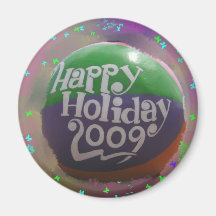 happy holiday magnet
