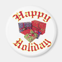 Happy Holiday Refrigerator Magnets