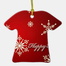 HAPPY HOLIDAY SNOWFLAKE CHRISTMAS ORNAMENTS