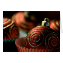 HAPPY HOLIDAYS - Chistmas Bauble Cupcakes cards