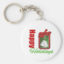 Happy Holidays Christmas Bells Keychains