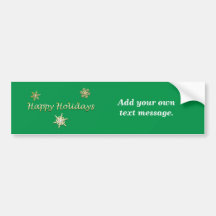 Happy Holidays Christmas Bumper Sticker