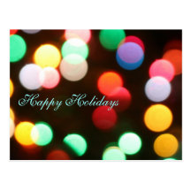 Happy Holidays Christmas Lights Postcard