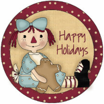 Happy Holidays Christmas Tree Ornament Acrylic Cut Out