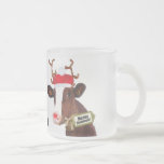 Happy Holidays Cow in Christmas Costume Mug