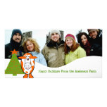 Happy Holidays Cute Bear Family Photo Card