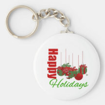 Happy Holidays Hanging Ornaments Keychains