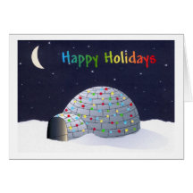 Happy Holidays-igloo Card