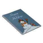 happy holidays new snowman notebook