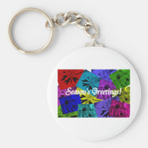 HAPPY HOLIDAYS NEW YEAR COMPUTER PATCHWORKS KEY CHAINS