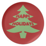 Happy Holidays plates