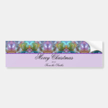 Happy Holidays Pastel Glass Ornaments Bumper Sticker