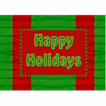 happy holidays red green photo cut out