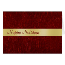 Happy Holidays Red Modern Greeting Card