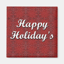 Happy Holiday's Refrigerator Magnet