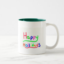 Happy Holidays stamp Mug