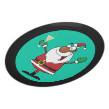Happy Holidays Toast from Black Santa Dinner Plates