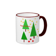 Happy Holidays tree mug
