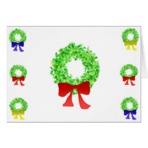 Happy Holidays Wreath Card