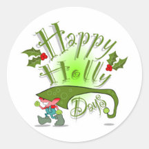Happy Holly Days Sticker
