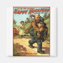 Happy Hooligan - Removing an Obstruction Refrigerator Magnets