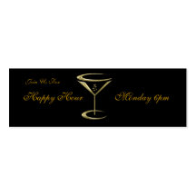 Happy Hour Business Martini Glass Cards Business Cards