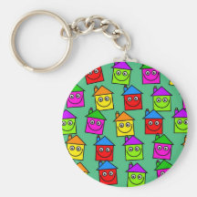 Happy House Wallpaper Key Chain