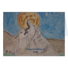 happy howlidays to you! greeting card
