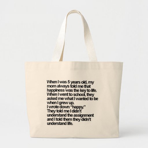 happy is me tote bags