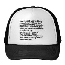 happy is me trucker hat
